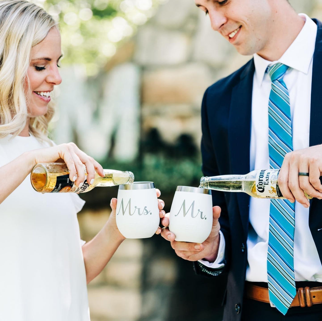 Mr and Mrs Wine Tumbler