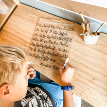 Load image into Gallery viewer, Personalized Cursive Acrylic Handwriting Practice Board
