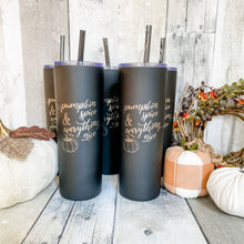 Load image into Gallery viewer, Pumpkin Spice and Everything Nice Engraved Tumbler
