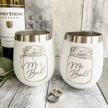 Load image into Gallery viewer, Mr and Mrs Wine Tumbler
