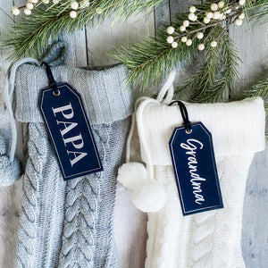 Vegan Leather Gift and Stocking Tags