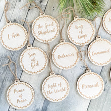 Load image into Gallery viewer, Names of Jesus Advent Ornament Set
