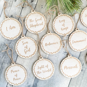 Names of Jesus Advent Ornament Set