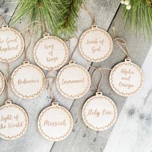 Load image into Gallery viewer, Names of Jesus Advent Ornament Set
