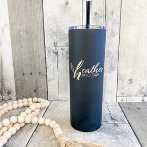 Logo Engraved Straw Cup