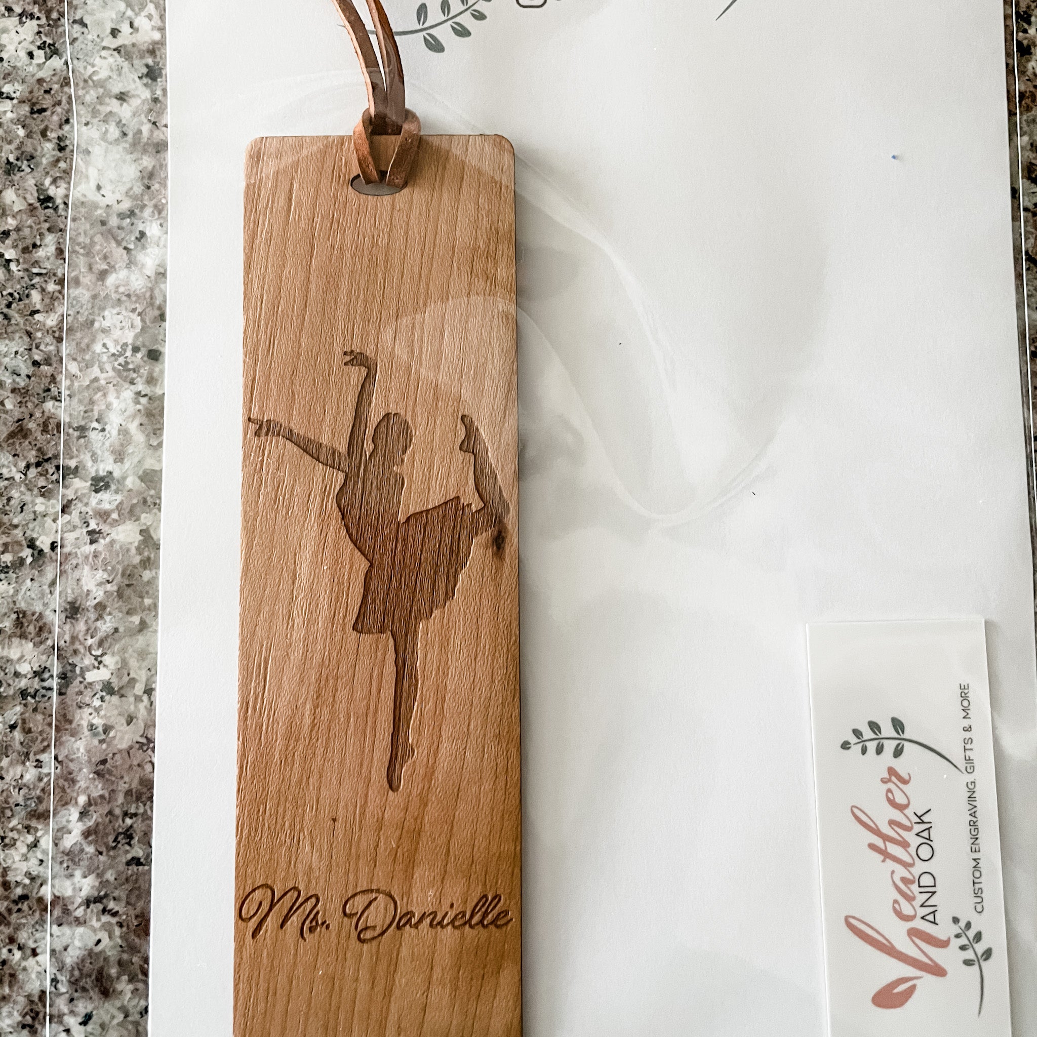 Wood Engraved Bookmark