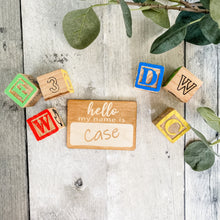 Load image into Gallery viewer, &quot;Hello My Name Is&quot; Baby Name Announcement Sign
