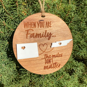 Distance Family Christmas Ornaments