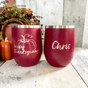 Thanksgiving Wine Tumblers