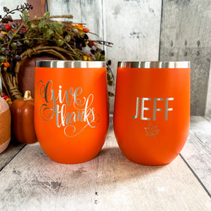 Thanksgiving Wine Tumblers