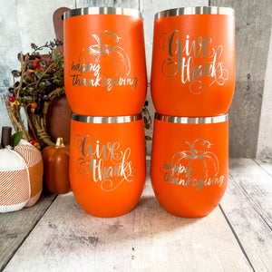 Thanksgiving Wine Tumblers