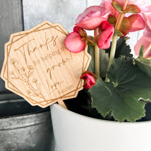 Thank you for helping me grow plant or succulent stake