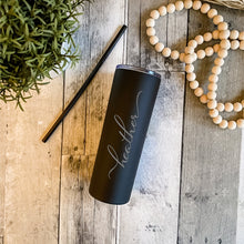 Load image into Gallery viewer, &quot;Just Breathe&quot; Engraved Straw Cup
